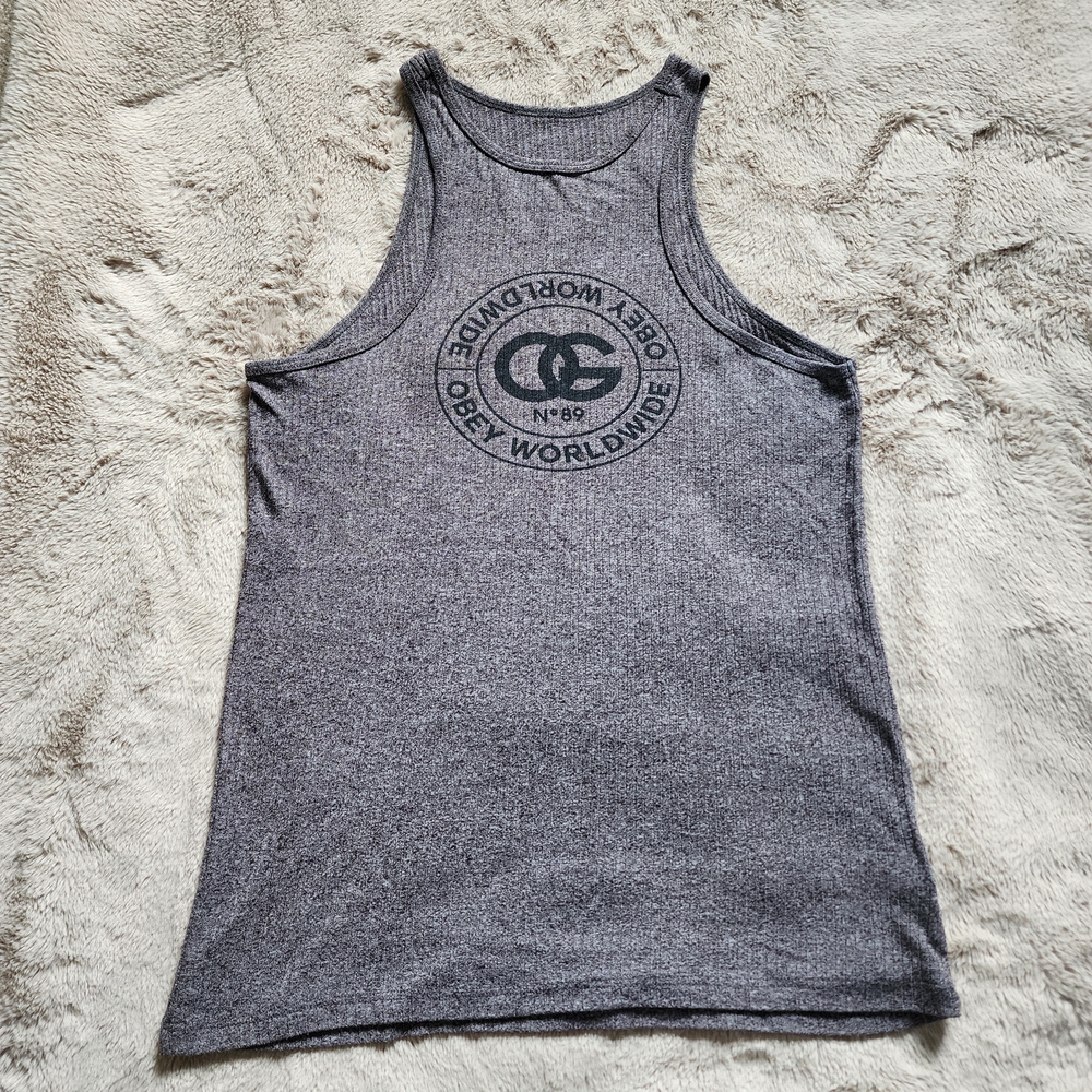 Gray Obey Worldwide Tank Top